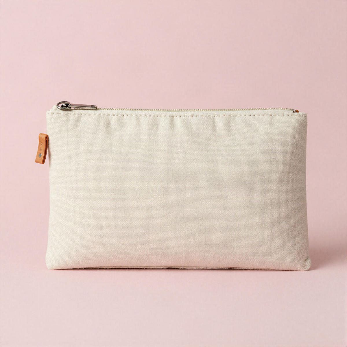Cotton Canvas Zip Pouch