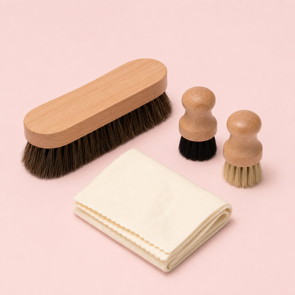 Horsehair Shoe Care Brush Set