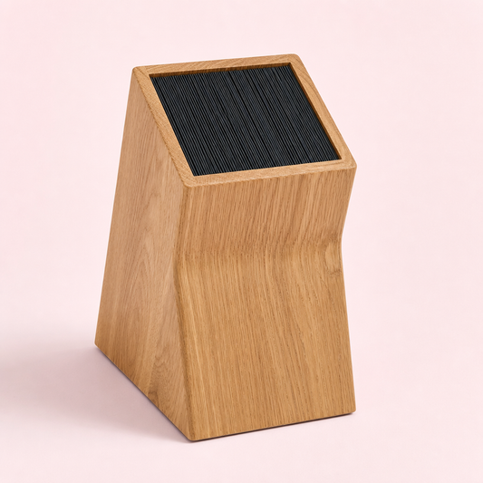 Solid Wood Knife Block, Universal Slots