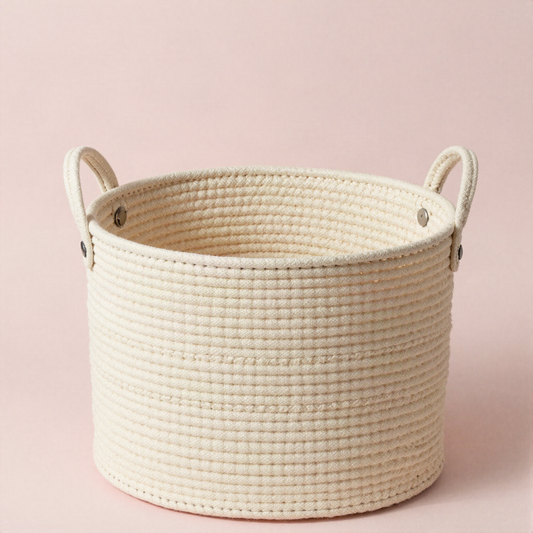 Woven Cotton Rope Storage Basket